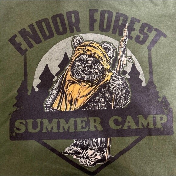 Star Wars Mad Engine Endor Forest Summer Camp Ewok T-Shirt Size XXL - Picture 5 of 8